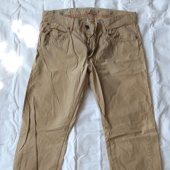 Regular/slim fit tan men's pants; size 30x34 - Picture 2 of 4